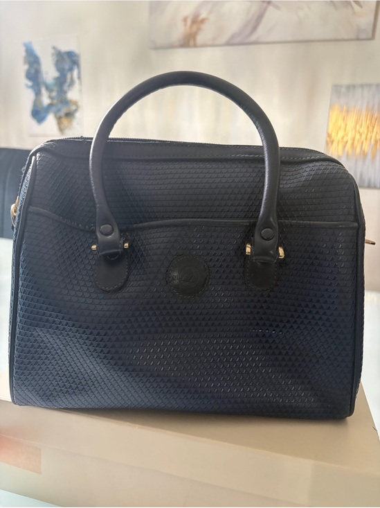 Liz Claiborne Handbags - Liz Claiborne Navy Textured Satchel